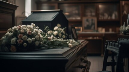 funeral services, coffin funeral services - obrazy, fototapety, plakaty