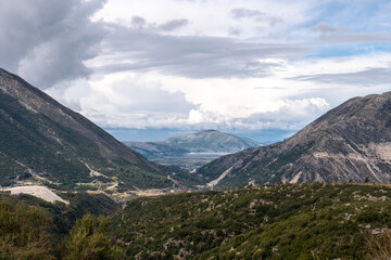 Llogara National Park. Ceraunian Mountains along the Albanian Riviera in Southwestern Albania. Flora and nature