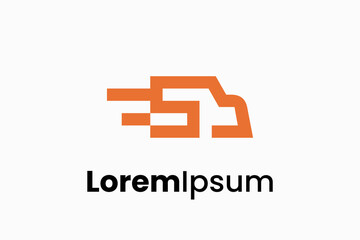 speed truck logo vector premium design