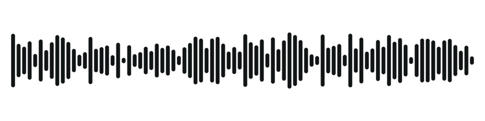 Sound radio form. abstract music audio soundwave. Vector isolated illustration - obrazy, fototapety, plakaty