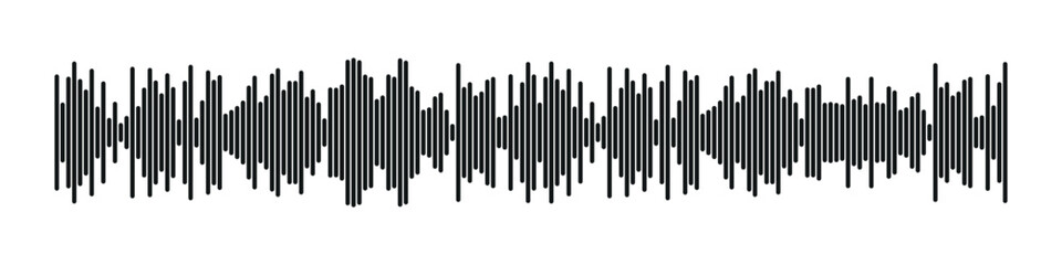 Fototapeta na wymiar Sound radio form. abstract music audio soundwave. Vector isolated illustration