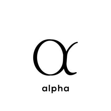 Alpha icon vector logo design template