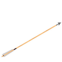 3D rendering illustration of an archery arrow