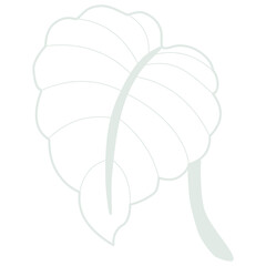 Line art leaf 