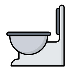 Toilet Line Color Icon