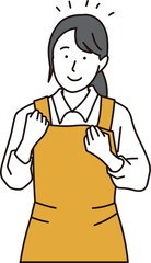 仕事にがんばる家事代行業の女性