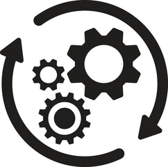 gear workflow progress icon
