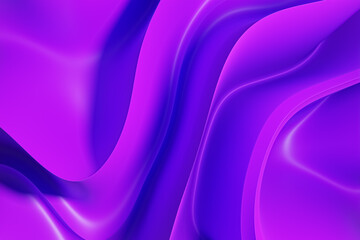 Fluid soft curve shape. Purple smooth liquid waves. 3d rendering