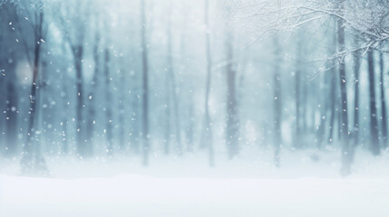 Winter Christmas Forest Background. Illustration AI Generative.