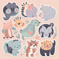Obraz premium Fun and Frolic Sticker Co.
