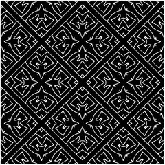 Monochrome pattern. Abstract texture for fabric print, card, table cloth, furniture, banner, cover, invitation, decoration, wrapping.seamless repeating pattern.Black and white color.