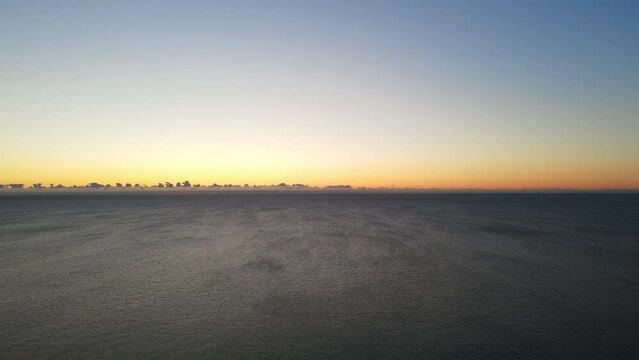 Lake Michigan - Sunrise Drone Shot