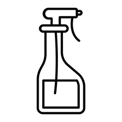 Spray Bottle Thin Line Icon