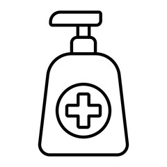 Liquid Soap Thin Line Icon