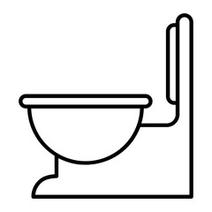 Toilet Thin Line Icon