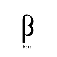 Alpha beta icon vector logo design template