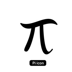 Pi icon vector logo design template - obrazy, fototapety, plakaty