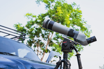Close up binocular for Bird Watching on camping site