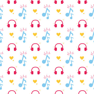 Musical Pattern design. Musical pattern. Music seamless pattern