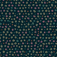 Seamless tileable tiny flowers background pattern
