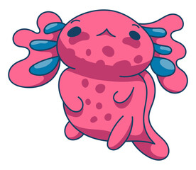 Axolotl Character Sticker