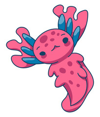 Axolotl Character Sticker
