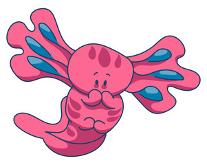 Axolotl Character Sticker