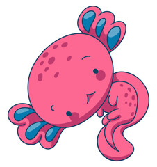 Axolotl Character Sticker