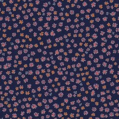 Seamless tileable tiny flowers background pattern