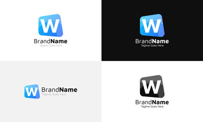 W Letter Logo Template