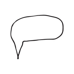 Empty message bubble on white background vector illustration