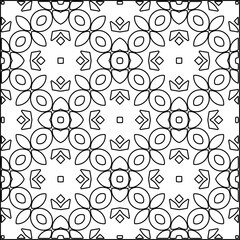 Stylish texture with figures from lines.Abstract geometric black and white pattern for web page, textures, card, poster, fabric, textile. Monochrome graphic repeating design. 