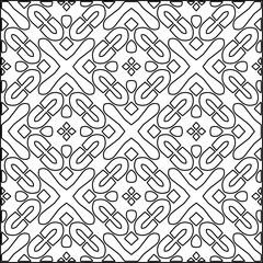 Stylish texture with figures from lines.Abstract geometric black and white pattern for web page, textures, card, poster, fabric, textile. Monochrome graphic repeating design. 