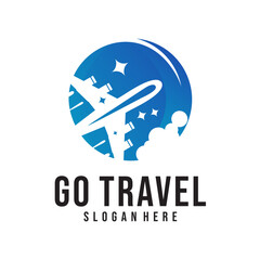 Go Travel airplane plane logo icon vector template