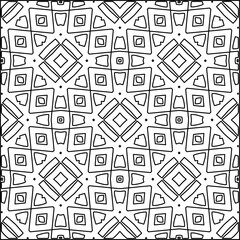 Stylish texture with figures from lines.Abstract geometric black and white pattern for web page, textures, card, poster, fabric, textile. Monochrome graphic repeating design. 