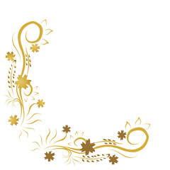 Gold Aesthetic Flower Corner Decoration 