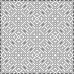 Stylish texture with figures from lines.Abstract geometric black and white pattern for web page, textures, card, poster, fabric, textile. Monochrome graphic repeating design. 