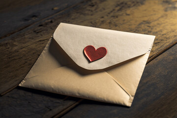 Letter with a heart for Mother's Day or Mother's Day is a commemorative date that annually honors the maternal family figure and motherhood. The date of celebration varies according to the country.