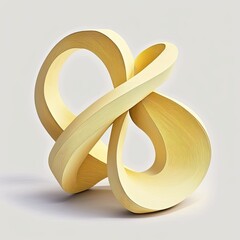 Endless Wonder: A Wooden Sculpture of Infinity in Watercolor