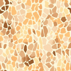 Obraz premium Giraffe animal print, repeat seamless tile, background, modern, retro textile, fur repetition of fauna. Generative AI.