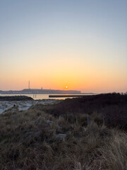 Sonnenuntergang Helgoland von Insel D&uuml;ne aus beobachtet