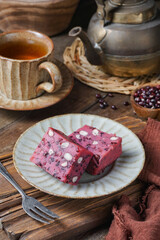 Malaysia sweet dessert called kuih kacang merah