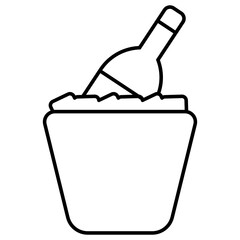 Modern design icon of wine bucket