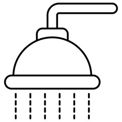 Unique design icon of shower