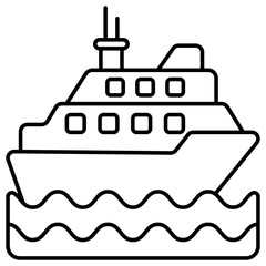 Obraz premium An icon design of boat