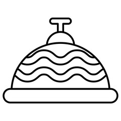 Modern design icon of hotel bell