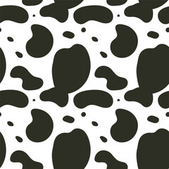 Cow pattern. Seamless pattern for milk package. Vector illustration