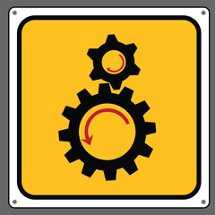 Do not open the cover when the machine is working.,label caution.