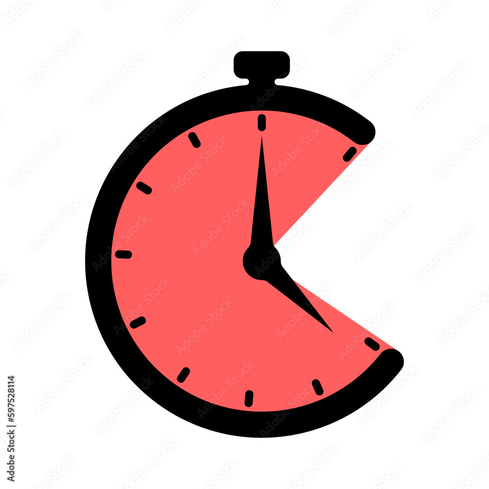 Poster stopwatch vector icon. time segment vector icon. flow of time vector. countdown icon vector.