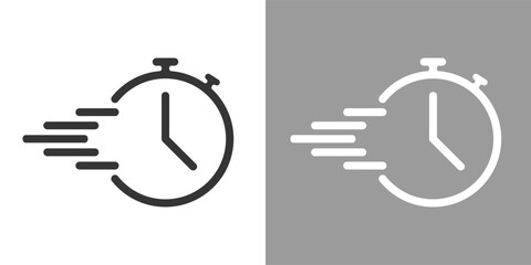 Fast stopwatches vector set. Fast time vector icon. Countdown vector.